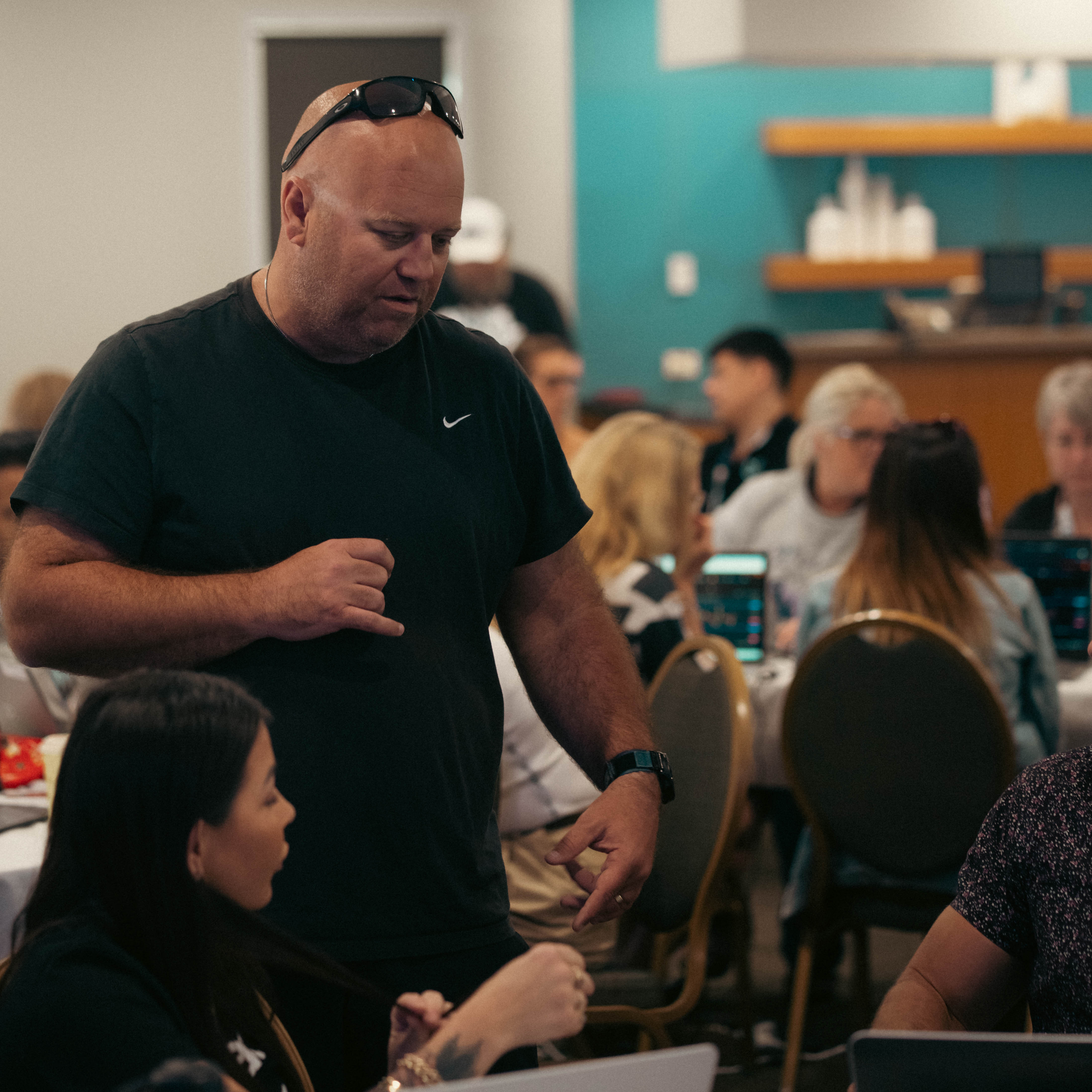 Members at a Breakout Circle in-person event